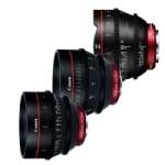 Canon CN-E EF mount prime lens set including 14, 24, and 50mm 4K digital cinema lenses (CN-E14mm, CN-E24mm, CN-E50mm) Canon CN-E EF mount prime lens set including 14, 24, and 50mm 4K digital cinema lenses (CN-E14mm, CN-E24mm, CN-E50mm)